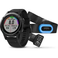 Garmin Fenix 5 Sapphire schwarz mit schwarzem Armband, Performer Pack