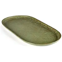 Serax Tapas Teller Surface Tableware by Sergio Herman Camo Green L 35,5 x 17 cm