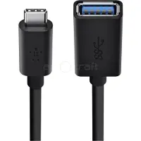 Belkin USB Datentransferkabel für MacBook, Flash-Drive, Tastatur/Maus - 12,70 cm - 1 x Typ A Buchse USB - 1 x Typ C Stecker USB - 640