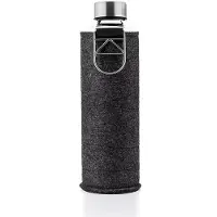 EQUA Mismatch Glasflasche Silver