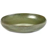 Serax Tiefer Teller Surface Tableware by Sergio Herman Camo Green L 21 x 21 x 4 cm