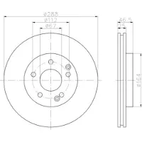 Hella Bremsscheibe [Hersteller-Nr. 8DD355107-481] für Mercedes-Benz