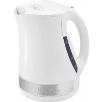 Moulinex BY108110, 1,7 l, 2400 W, Edelstahl, Weiß, Kunststoff, Wasserstandsanzeige, Drahtlos
