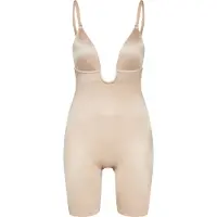 Spanx für Damen. 10157R_CHAMPAGNE BEIGE Kurzbein U-Decker Gürtel 10157R champagnerbeige (S), Lässig, Nylon, Elastan