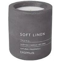 Blomus Duftkerze Fraga Soft Linen Grey Magnet 24 Stunden (6,5 x 8 cm)