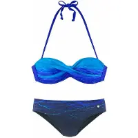 LASCANA Bügel-Bandeau-Bikini mit Farbverlauf in Batik-Optik