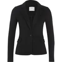 Vero Moda Jerseyblazer "VMJULIA LS BLAZER", Damen, Gr. 40, schwarz, Piqué, Obermaterial: 66% Polyester, 34% Baumwolle, unifarben, tailliert normal, Blazer Jerseyblazer, Materialmix