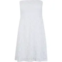 Urban Classics modisches Damen Kleid Stretch 120 g/m² Weiß