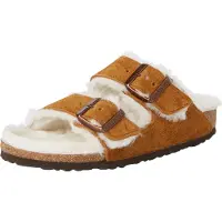 Birkenstock Arizona Lammfell Wildleder Nerz Schmales Fußbett - 1001135