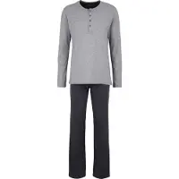 Schiesser Pyjama "selected premium inspiration" 2 tlg. mit praktischer Knopfleiste