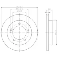 Hella Bremsscheibe [Hersteller-Nr. 8DD355104-771] für Suzuki