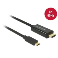 DeLOCK 85292, 3 m, USB Typ-C, HDMI, Männlich, Männlich, Gold