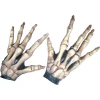 Ghoulish Große Knochenfarbene Skeletthände