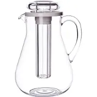 Aps 10770 Saft-/Wasserkanne, Kunststoff (MS), mit Eiswasserröhre, 3 Liter, Ø 18 cm, Höhe 29 cm