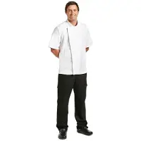 Chef Works Kochjacke SPRINGFIELD Cool VentTM, Reißverschluss, Weiß, Größe S