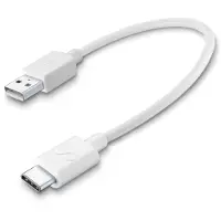 Cellularline Power Cable 15cm - USB-C, 0,15 m, USB A, Weiß
