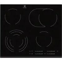 Electrolux EHF6547FXK, Schwarz, Integriert, Keramik, 4 Zone(n), 4 Zone(n), Köcheln