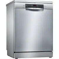 Bosch Serie 4 SMS46KI01E, Freistehend, Standardgröße (60 cm), Edelstahl, Edelstahl, Tasten, LED