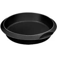 Lékué Backform rund 26 cm Schwarz Silikon
