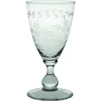 Greengate Weinglas mit Muster geschliffen Klein Weißwein Glas Trinkglas