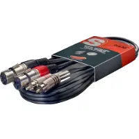 Stagg Twin-Kabel 2x Cinch RCA zu 2x XLR Buchse 60cm