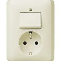 Gira Standard 55 Combo-Schalter-Steckdose Einbau cremeweiß - 017601