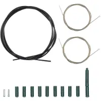 Shimano Schaltzug- und Hüllensatz aus Edelstahl, wasserdichte Kunststoff-Endstücke, 9-teiliges Set, wasserdichtes Laschen-Endstück, Gummi-Schutz, Kabel-Endstücke, 2-teiliges Set OT-SP41