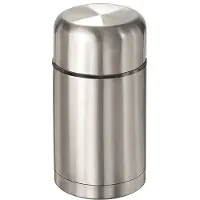 Mato Doppelwandiger Isolierbehälter aus mattiertem Edelstahl Thermoskanne für Essen Suppen, Speise Lunchbox – 10 cm Ø / 17 cm Höhe, 600 ml