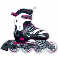 Globber muuwmi Kinderinliner, verstellbar, Gr.33-36, ABEC 5, Rollengröße 70 x 22 mm, , pink