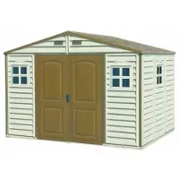 Duramax Gartenhaus Woodside 8 m² + Bodenaufbau Vinyl Beige 30214