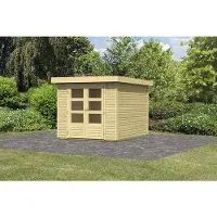 Karibu Gartenhaus Gerätehaus Askola 3 naturbelassen 242x217x211 cm