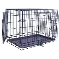 Gebr. De Boon Hundedrahtkäfig 2 Türen schwarz 91 x 55 x 65 cm - Gebr de boon