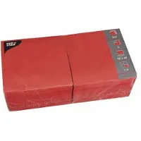 Papstar 82566 Tissue Paper Red 250pc (S) Paper Napkin – Paper Servietten (Red, Tissue Paper, Monoton
