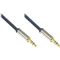GOOD CONNECTIONS Audio Anschlusskabel High-Quality 3,5mm, 2x Klinkenstecker, Vollmetallgehäuse, dunkelblau, 2m