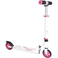 Globber muuwmi Aluminium Scooter – Tretroller, 125 mm, ABEC 5, , höhenverstellbar, weiß-pink