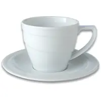 Berghoff Kaffeetasse mit Untertasse Essentials White (2-teilig)