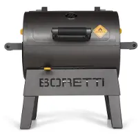 Boretti TERZO, Grill, Holzkohle, Draußen, Fass, Gitter, Schwarz