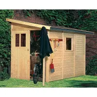 Karibu Gartenhaus Gerätehaus Wandlitz 3 naturbelassen 181x268x230 cm