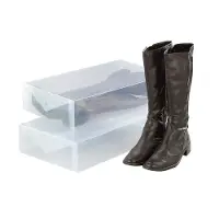 Wenko Aufbewahrungsbox für Stiefel 2er Set, transparent