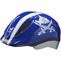 Ked Meggy II Originals | Kinder Fahrradhelm Insektenschutznetz Integriertes LED-Rücklicht maxSHELL Technologie, Farbe: sharky blue, Größe: 49-53 (SM)