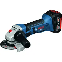 Bosch GWS 18-125 V-LI 4AH Profi-Akku-Winkelschleifer, 125 mm Schleifscheibe, Blockierschutz, ohne Akku