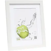 Deknudt Weißer Bilderrahmen mit weißem Passepartout 20x25