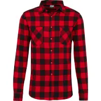 Urban Classics bequemes Herren Polo-Shirt 120 g/m² mit Baumwolle Rot/Schwarz