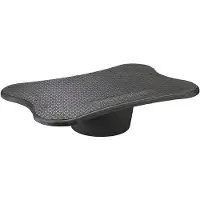 Trendy Sport Bamusta Tablero Balance Board, Gymnastikboard, Reha-Stepper inkl. DIN A2 Poster mit Übungen, 60 x 39 x 12 cm in schwarz