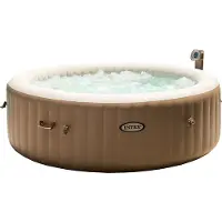 Intex 28408 Pure Spa Bubble Massage aufblasbares rundes Becken 216x 7x 165cm , 6 Personen