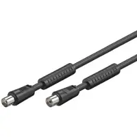 GOOD CONNECTIONS Antennenkabel mit Mantelstromfilter, Doppelschirmung, schwarz, 7,5m,