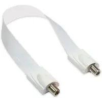 GOOD CONNECTIONS SAT Fensterdurchführung High-Quality, weiss, Gesamtlänge inkl. Stecker 53,5cm, flexible Länge 44,5cm