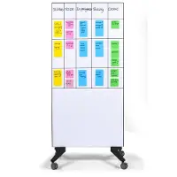 Legamaster Mobiles Glasboard , weiß, magnethaftend, doppelseitig nutzbar, B 900 x H 1750 mm