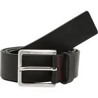 HUGO für Herren. 50385724 Gionios Gürtel schwarz (80 cm), Lässig, Leder