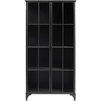 Nordal Downtown Eisenschrank - schwarz 97x44x184cm